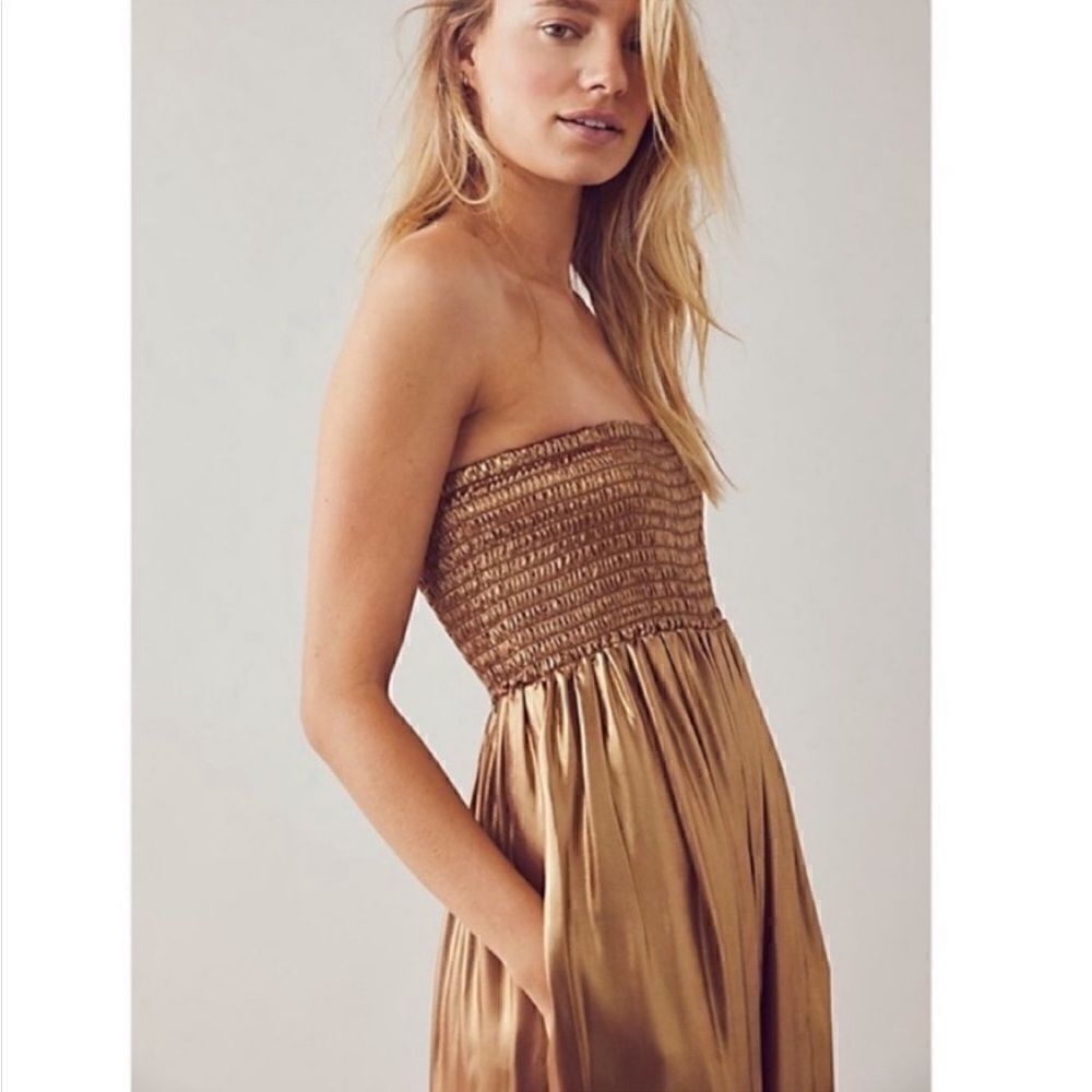 Free People Julie One Piece Jumpsuit Size XS Desert Topaz - Picture 2 of 9